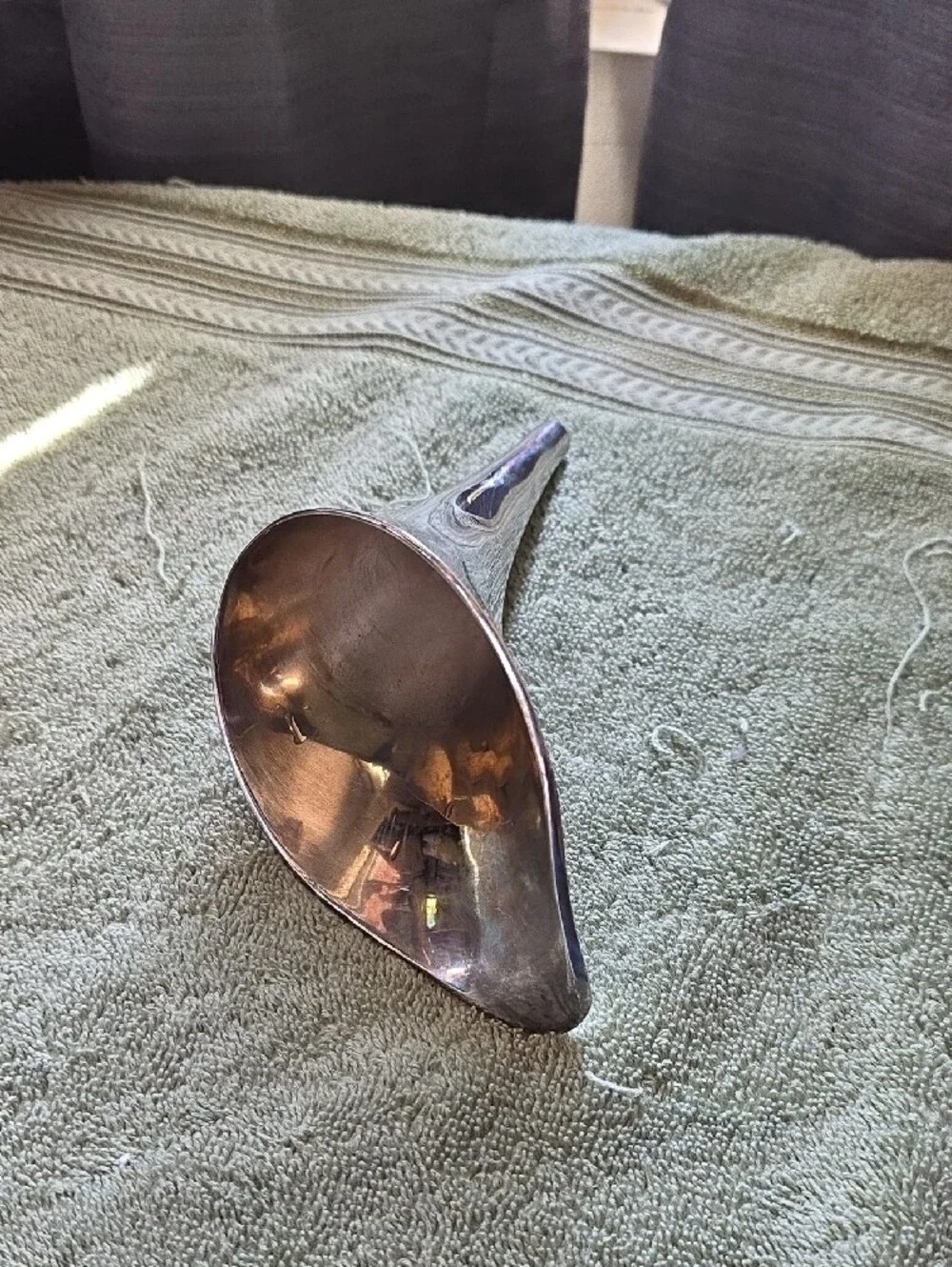 Polished Silver Plated Decorative Funnle